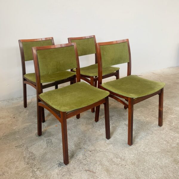 Giovanni Ausenda per Stilwood <br> Gruppo di 4 sedie anni 60