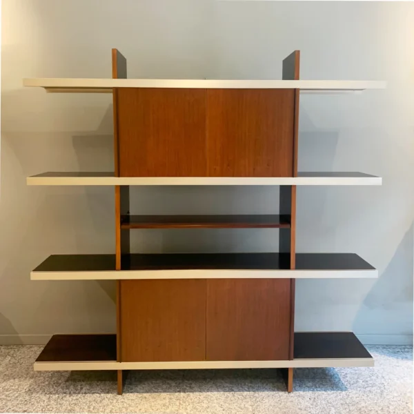 Angelo Mangiarotti per Poltronova <br> Libreria in legno e alluminio mod. Multiuso, 1965