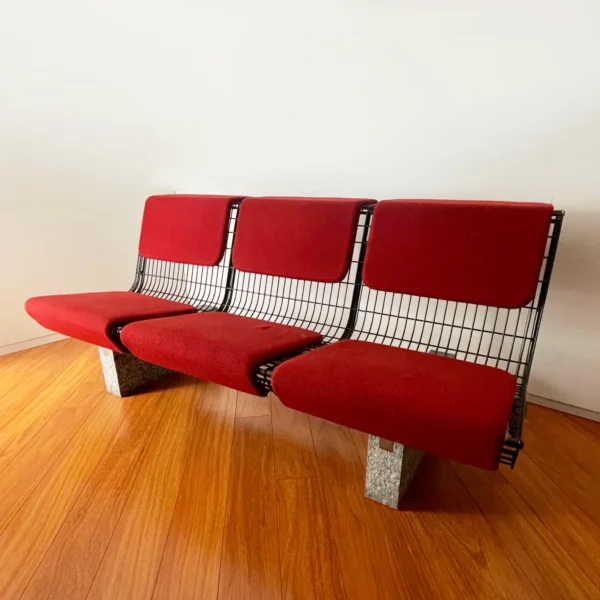 Osvaldo Borsani per Tecno <br> Panca a 3 posti Waiting System, 1981