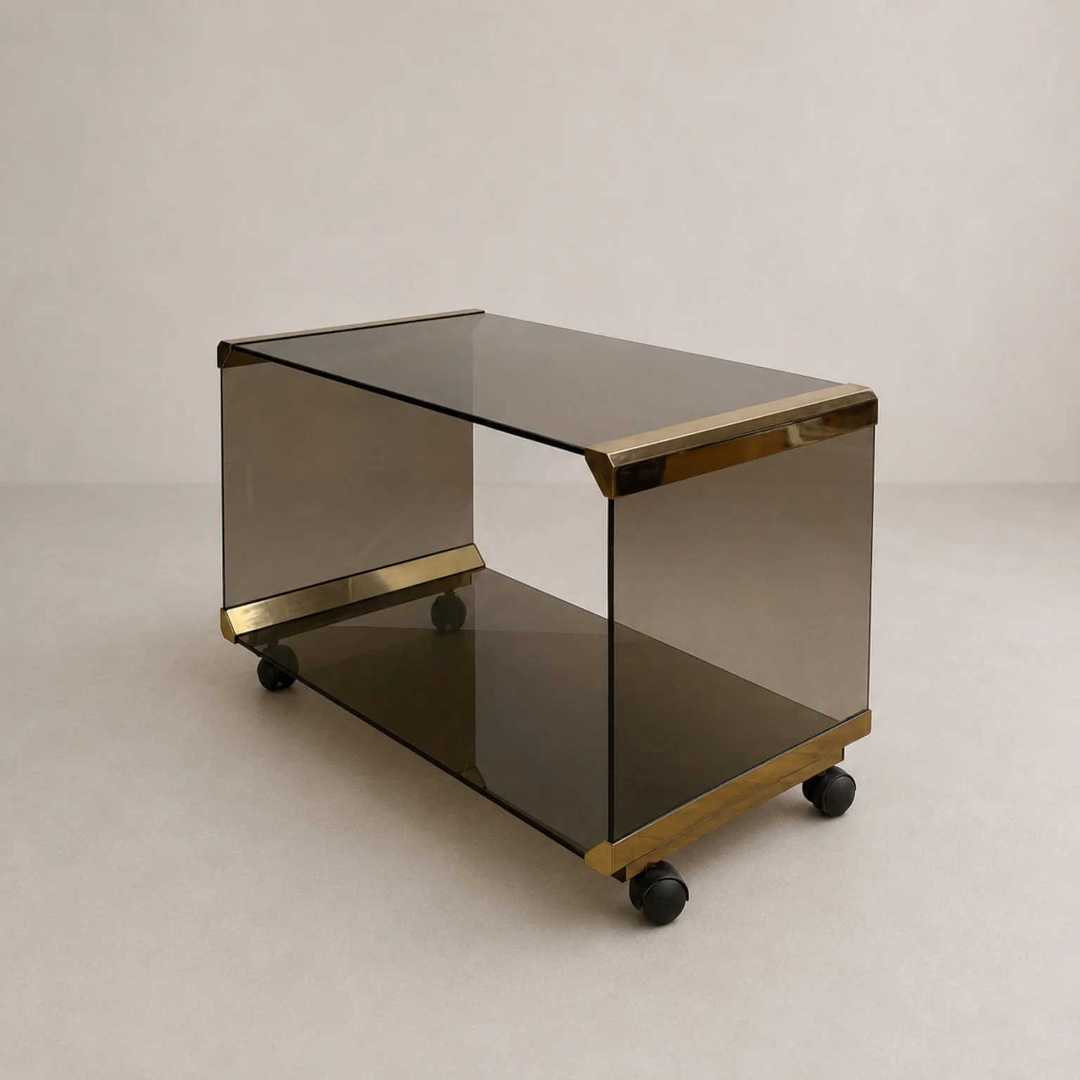 Pierangelo Gallotti per Gallotti & Radice <br> Carrello mod. George in vetro fumè, 1975 - immagine 4