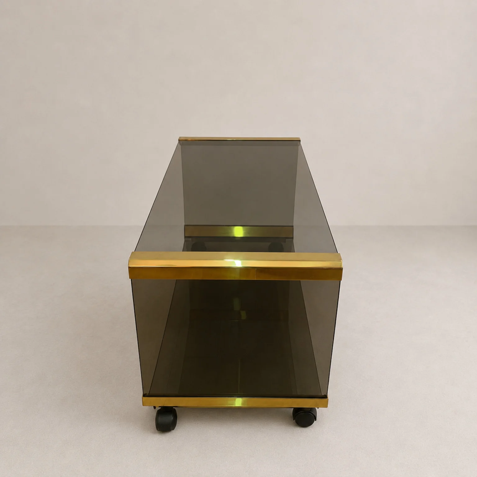 Pierangelo Gallotti per Gallotti & Radice <br> Carrello mod. George in vetro fumè, 1975 - immagine 5