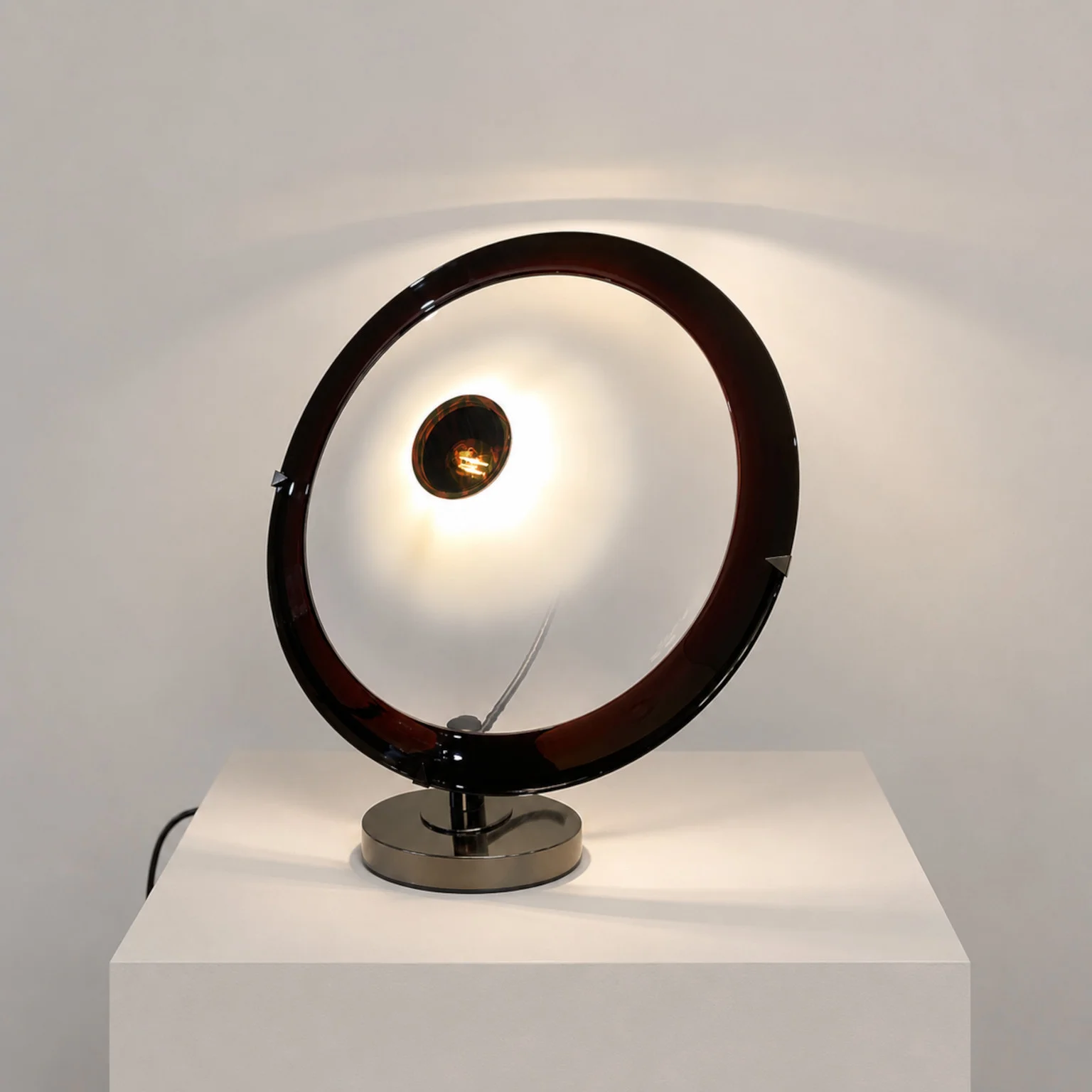 Mila Schön per Arte Vetro Murano <br> Rara lampada da appoggio, anni 80 - immagine 2