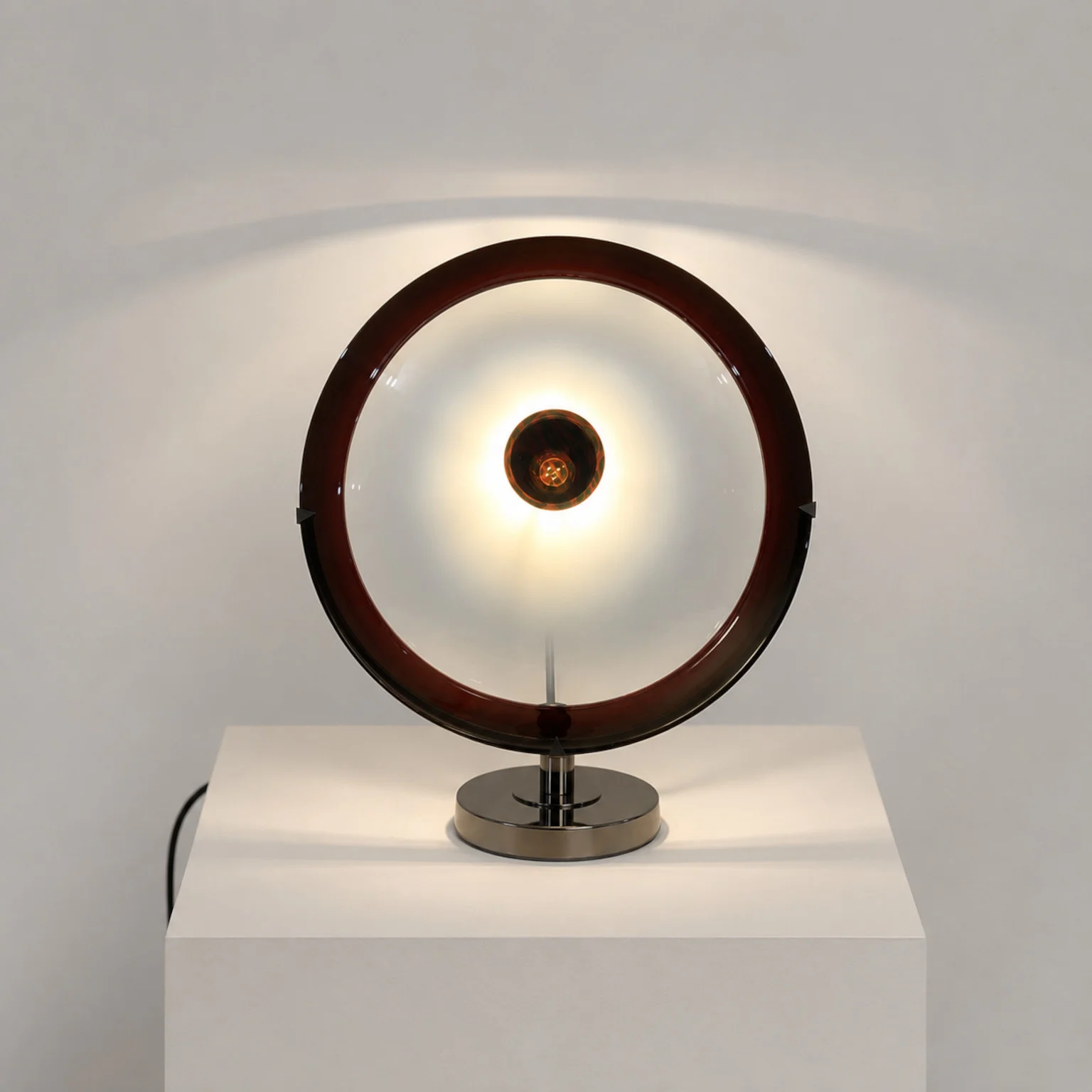 Mila Schön per Arte Vetro Murano <br> Rara lampada da appoggio, anni 80