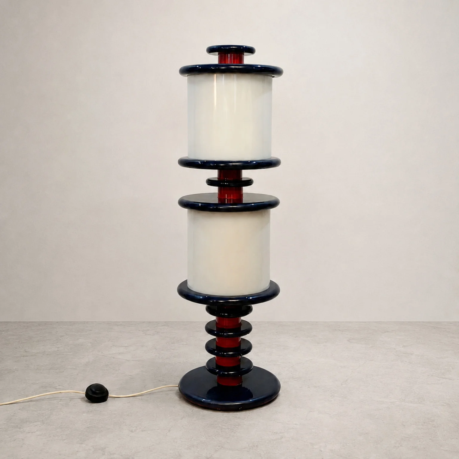 Lampada da terra nello stile di Ettore Sottsass <br> Italia, anni 70 - immagine 2